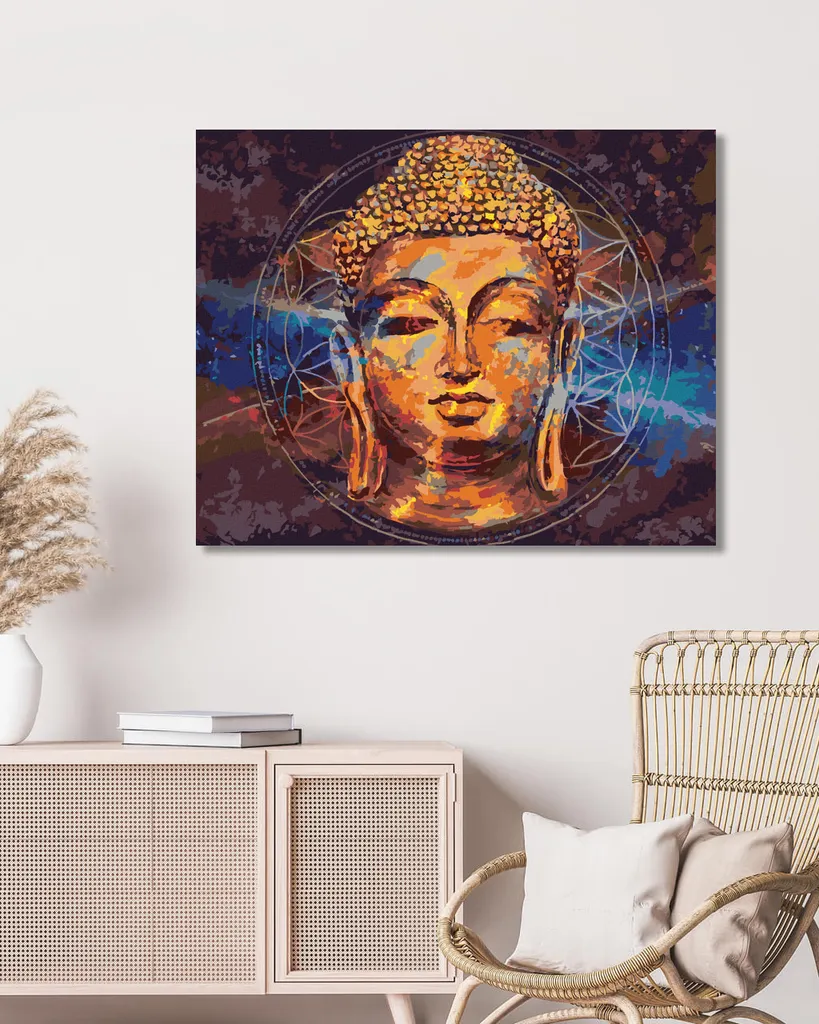 Instarry 5D Diamond Painting Ritratto Buddha 60x40 Cm – Tela HD Con Kit Completo Di Diamanti Rotondi - 2
