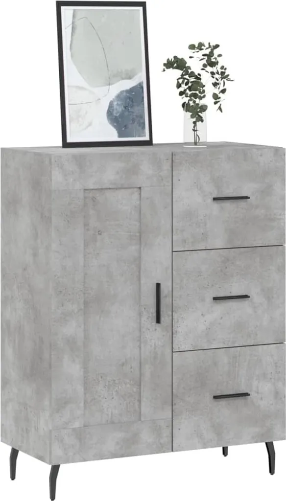 Credenza Salvaspazio Grigio Cemento | Mobile Bagno e Living 90cm - 3