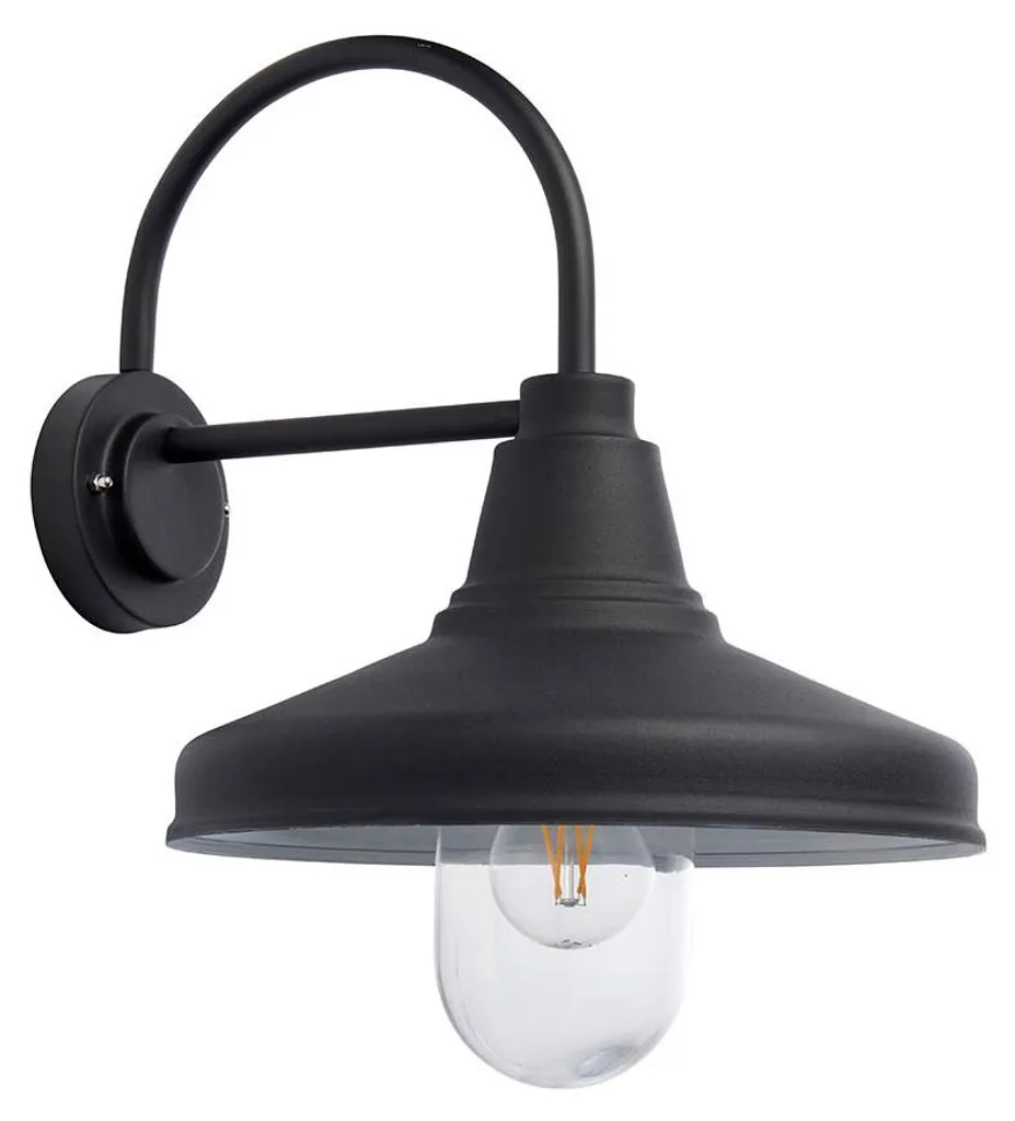 Applique extérieure IP44 en aluminium noir Farmhouse 39,7 x 29,7 cm
