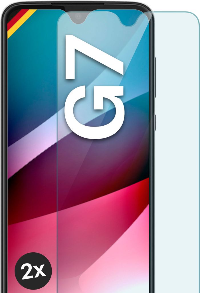 SCHUTZFOLIE FÜR MOTOROLA MOTO G7 / G7 PLUS - ECHTGLAS, Stückzahl:2er Set