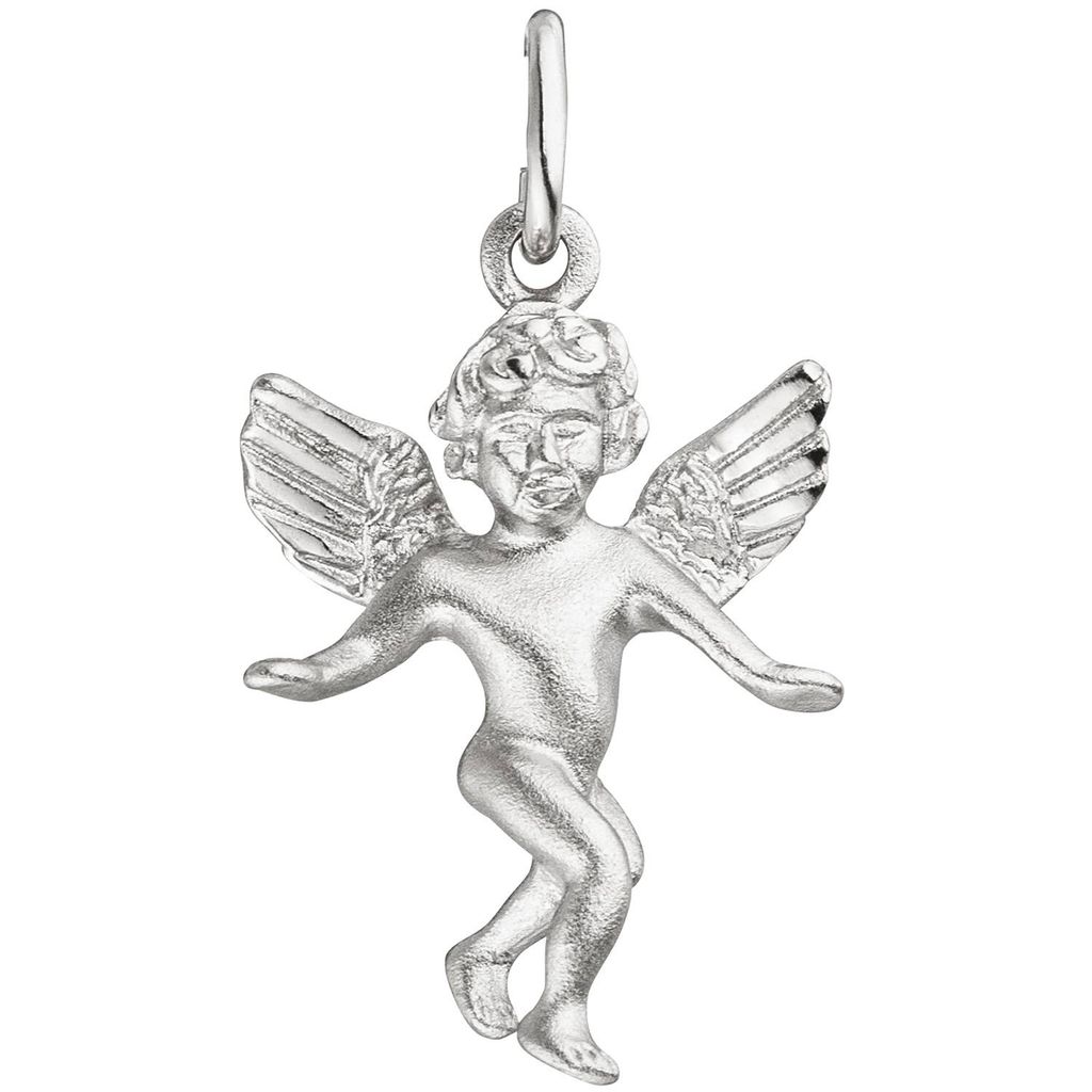 JOBO Anhänger Engel Schutzengel 925 Sterling Silber matt Schutzengelanhänger