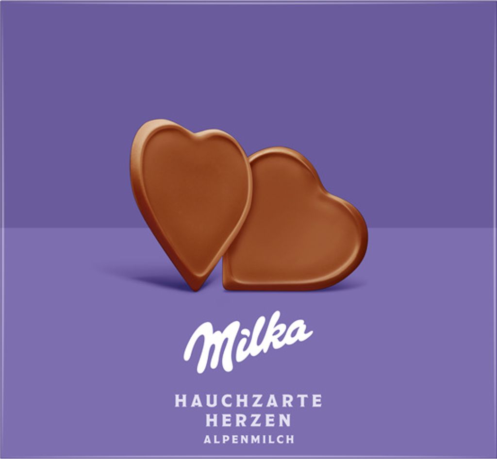 Milujem Milka, Tenké srdiečka Alpská mliečna čokoláda 130 g Obrázok produktu 