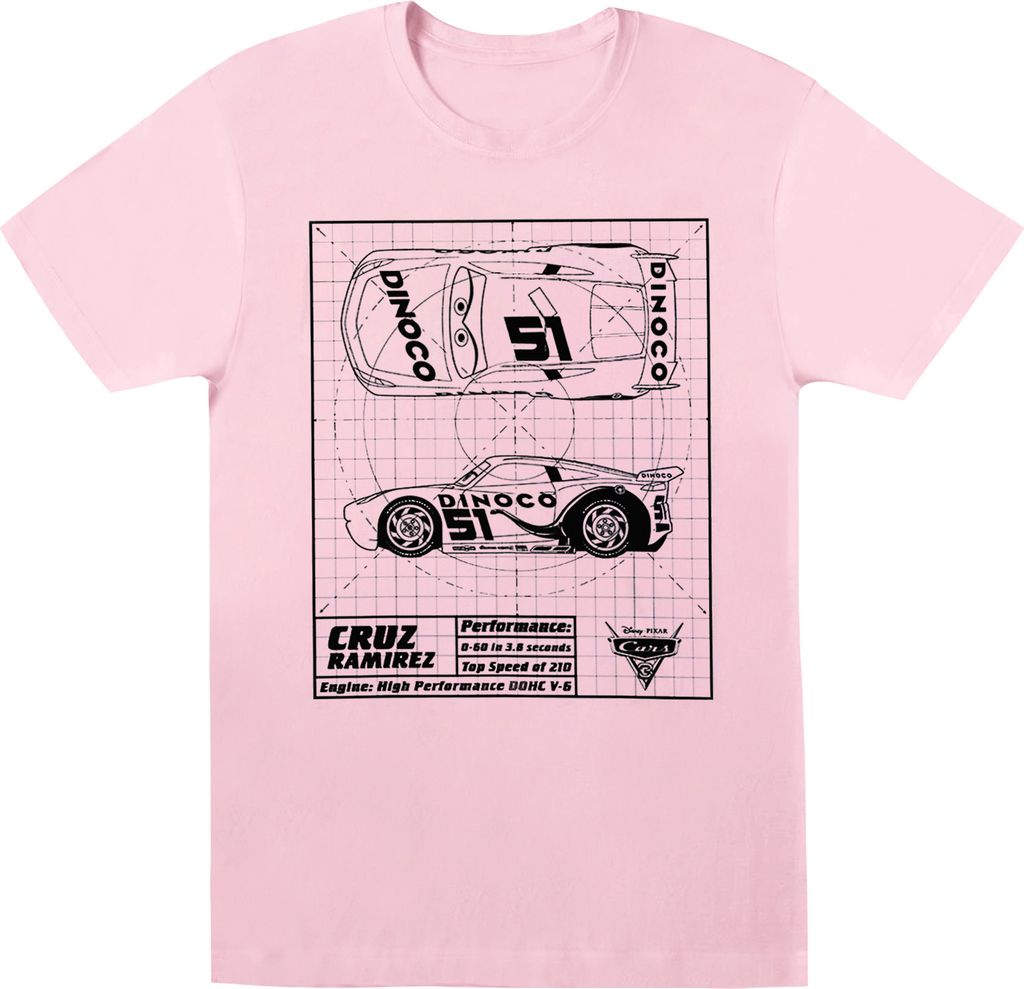 Disney - "Cars" T-Shirt für Damen BI16091 (L) (Babyrosa)
