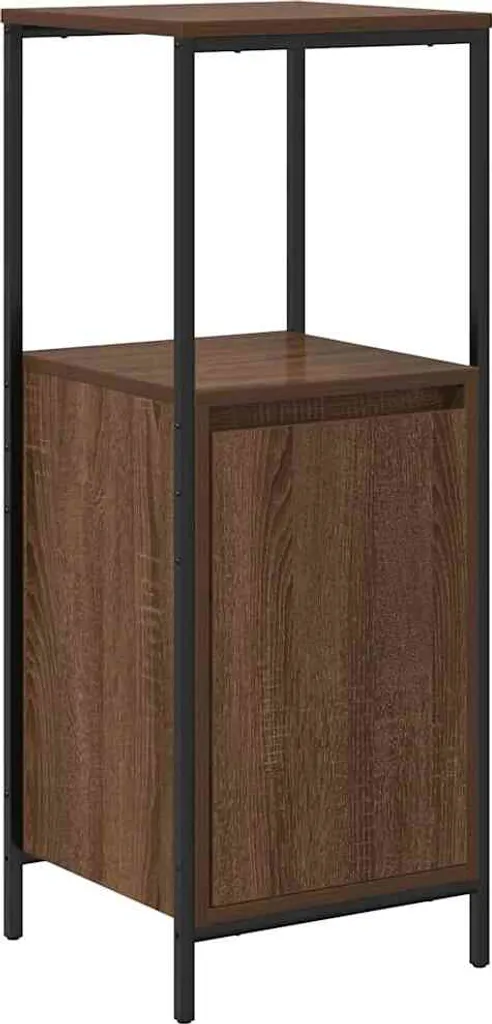 Rangement salle de bain compact vidaXL 3 étagères aspect bois de chêne