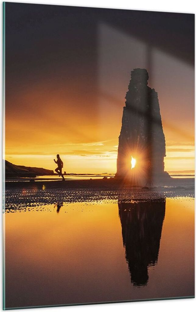 Bilder auf glas - Einteilig - Meer Felsen Wasser - 50x70cm - Glasbilder - Wandbilder - Bilder - zum Aufhängen bereit - Wanddekoration aus Glas - G...