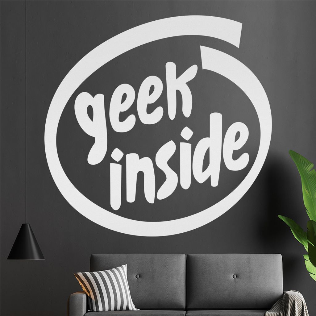 geek inside Wandtattoo in 6 Größen - Wandaufkleber Wall Sticker - Dekoration, Küche, Wohnzimmer, Schlafzimmer, Badezimmer