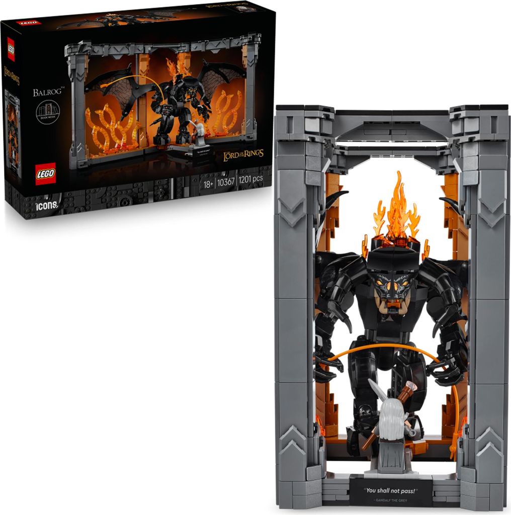 LEGO ICONS 10367 Der Herr der Ringe: Balrog Buchnische Produktbild 