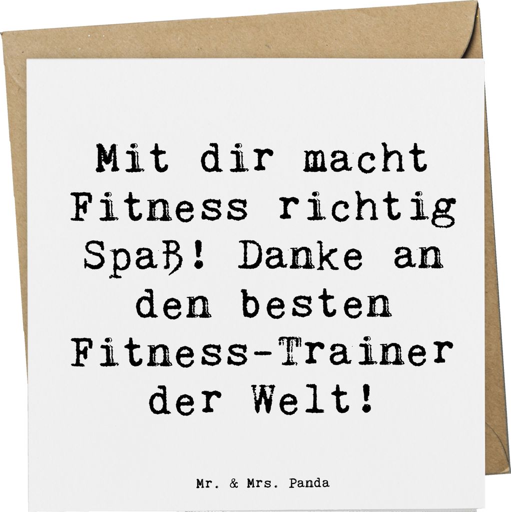 Mr. & Mrs. Panda Glückwunschkarte Spruch Fitness-Trainer Produktbild 