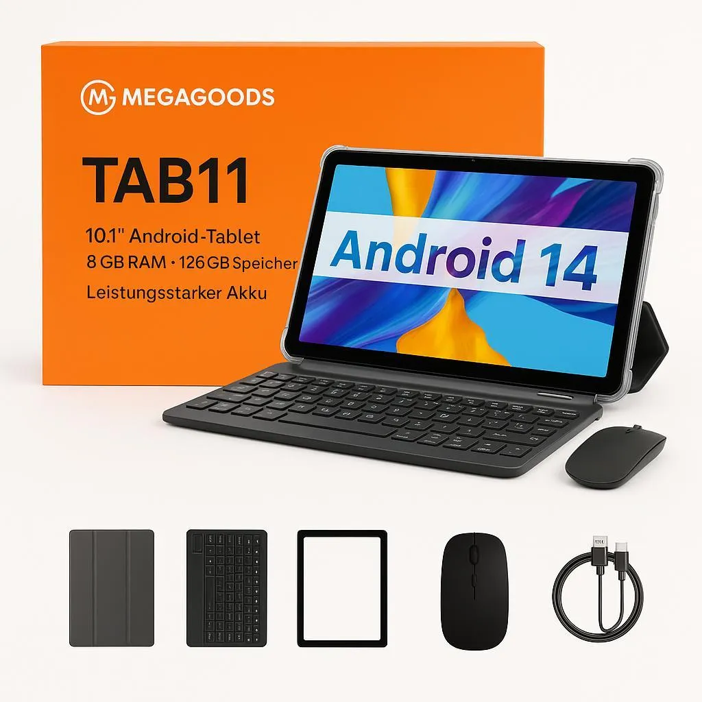 Tablette 10 pouces TAB11 Android 14 avec processeur Octa-Core et 128Go