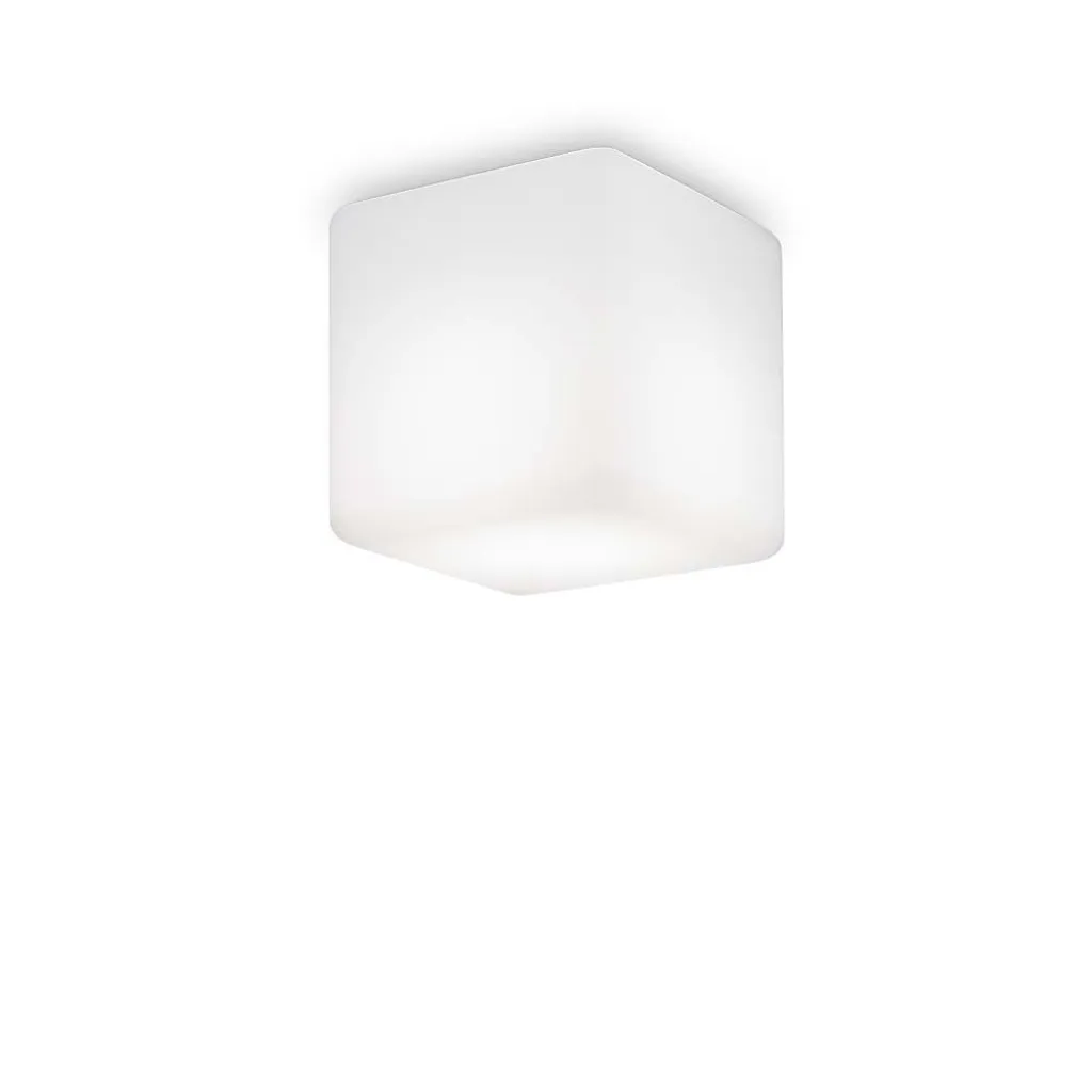Ideal Lux Luna - Downlight Carré Blanc IP44 1 Lumière pour Plafonnier