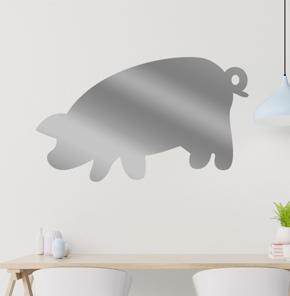 Schwein Wandtattoo in 6 Größen - Wandaufkleber Wall Sticker - Dekoration, Küche, Wohnzimmer, Schlafzimmer, Badezimmer