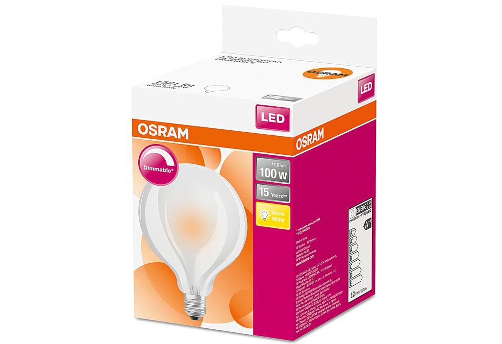 OSRAM OSR LED Globe E27 12W matt dim 350571 Produktbild 