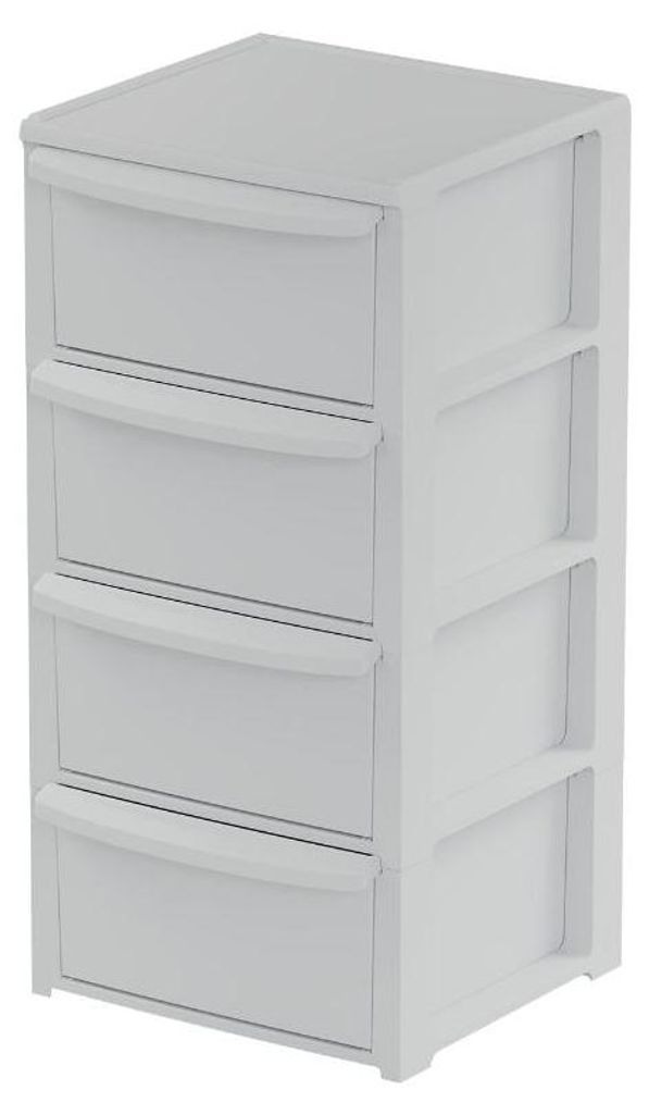 Schrank 4 Schubladen 39X38.5X80.5Cm Weiss