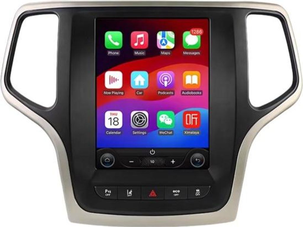Autoradio mit Bluetooth und CarPlay für Jeep Grand Cherokee (2014–2022) – Kompatibel mit Apple und Android – Stereoanlage – Navigationssys...