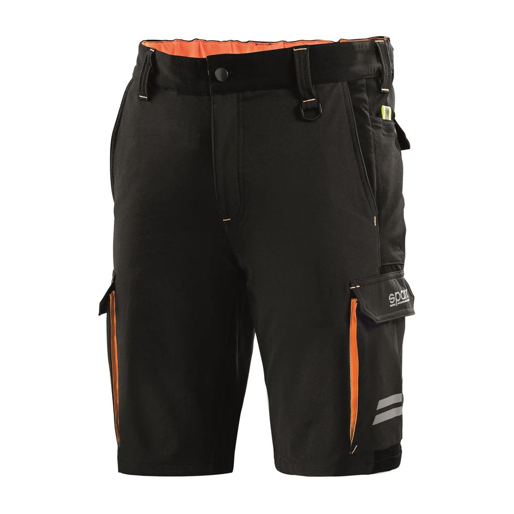 Verkauf Sparco Tech Shorts (Teamwork) - 90% Nylon 10% Elasthan - Größe XL Schwarz-Orange Farbe