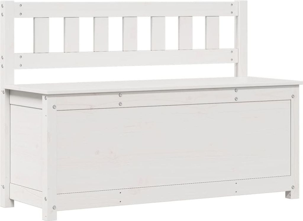 vidaXL Lavice bílá 110x41x76,5 cm Borovicový masiv Obrázek produktu 
