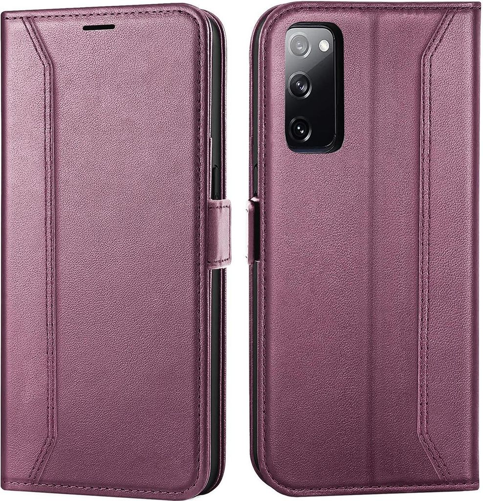 Conie RFID Klapp Tasche für Samsung Galaxy S20 Kartenfach Hülle Rundumschutz in Lila