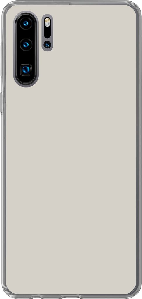 MuchoWow Handyhülle Schutzhülle Hülle für Telefoonhoesje Huawei P30 Pro Grau - Hell - Herbst Silikon Softcase Handy Hülle - Schutzdeckel