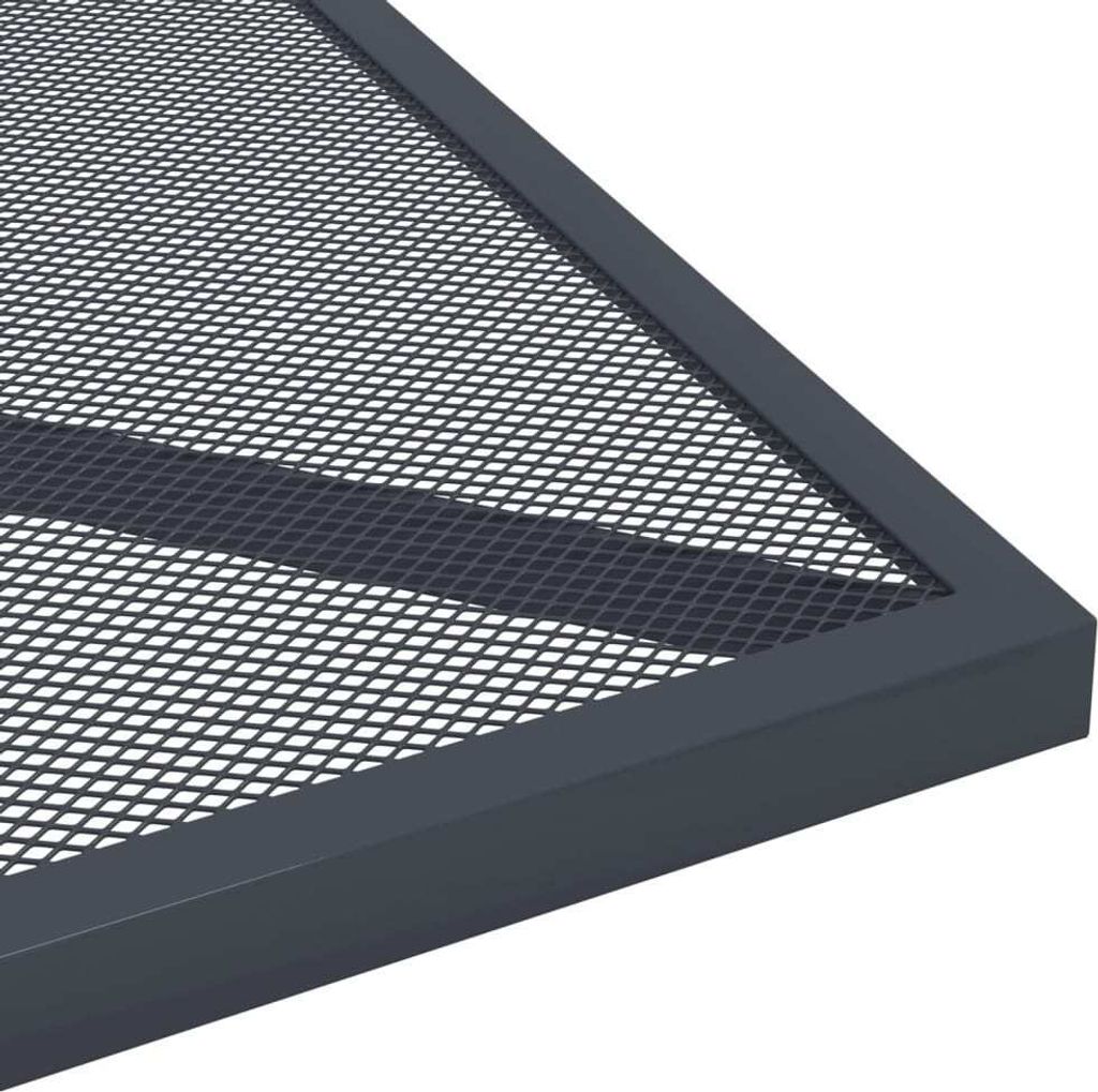 vidaXL Záhradný stôl antracit 50x50x72 cm Oceľová mriežka Obrázok produktu 5