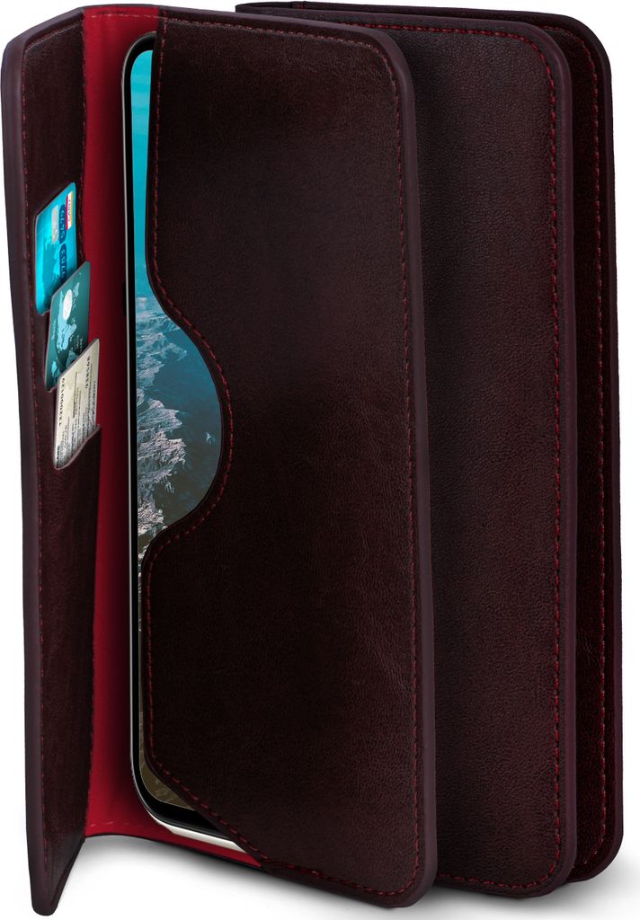 PURSE-CASE für Huawei P40 Pro Plus, Farbe:Weinrot