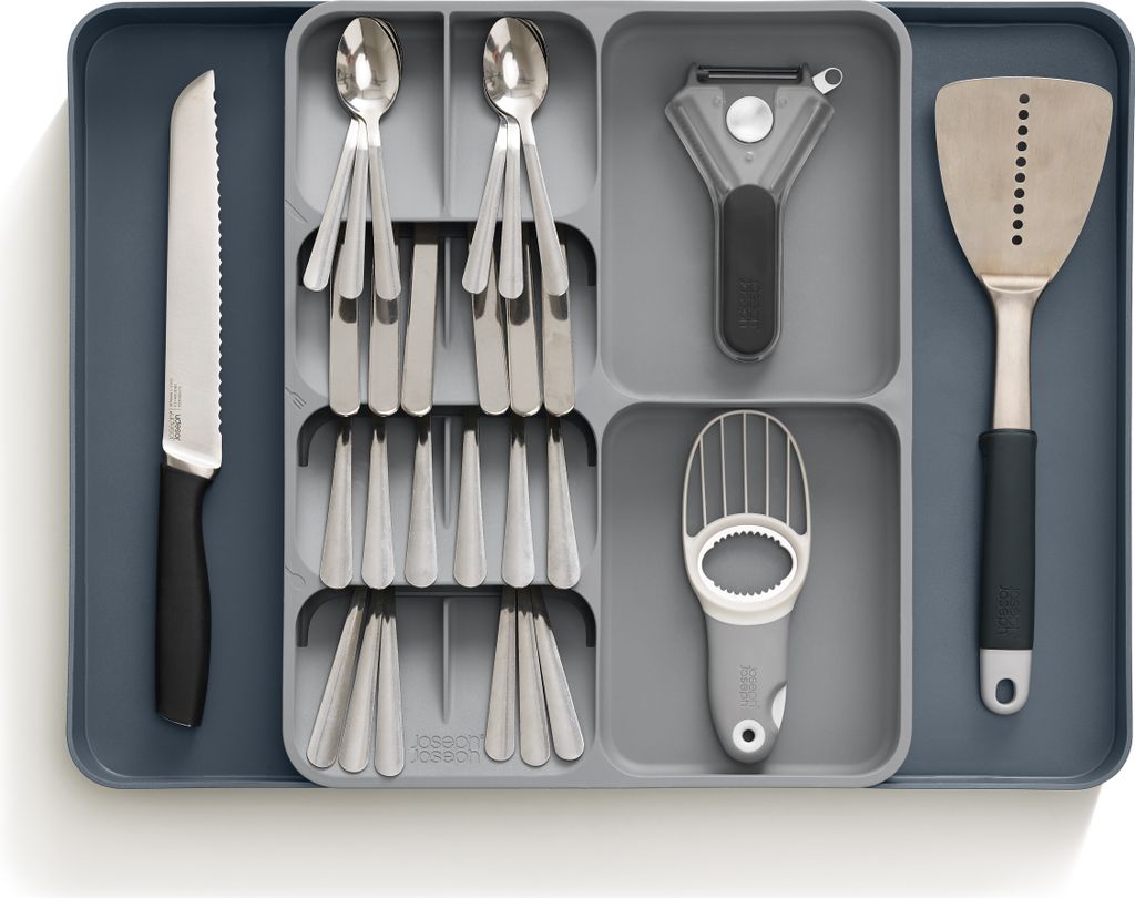 Joseph Joseph DrawerStore Erweiterung für Besteck, Gebrauchsgegenstände und Gadgets-Organisator – Grau