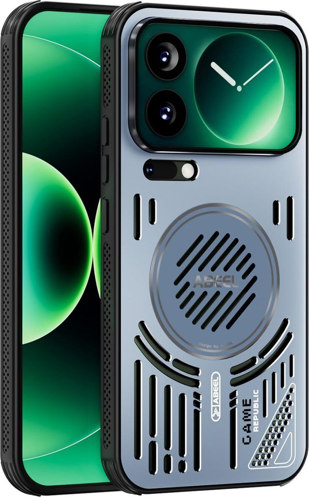 Magnetische Hülle für Xiaomi 17 Pro Max Aluminium Stoßfestes Schutzhülle mit Wärmeableitung Blau