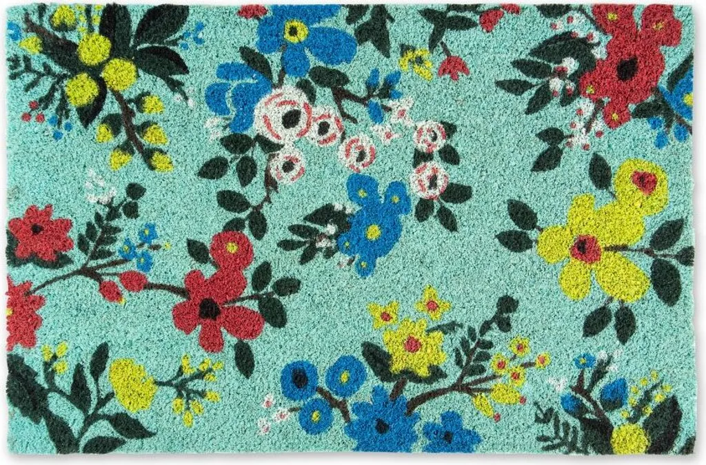 Tapis d'Entrée Coco Excelsa Fiori Frida 60x40 cm Décor Multicolore