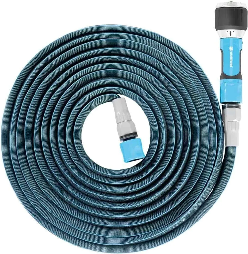 Tuyau d'arrosage rétractable 15m ZygZag souple pour petit jardin