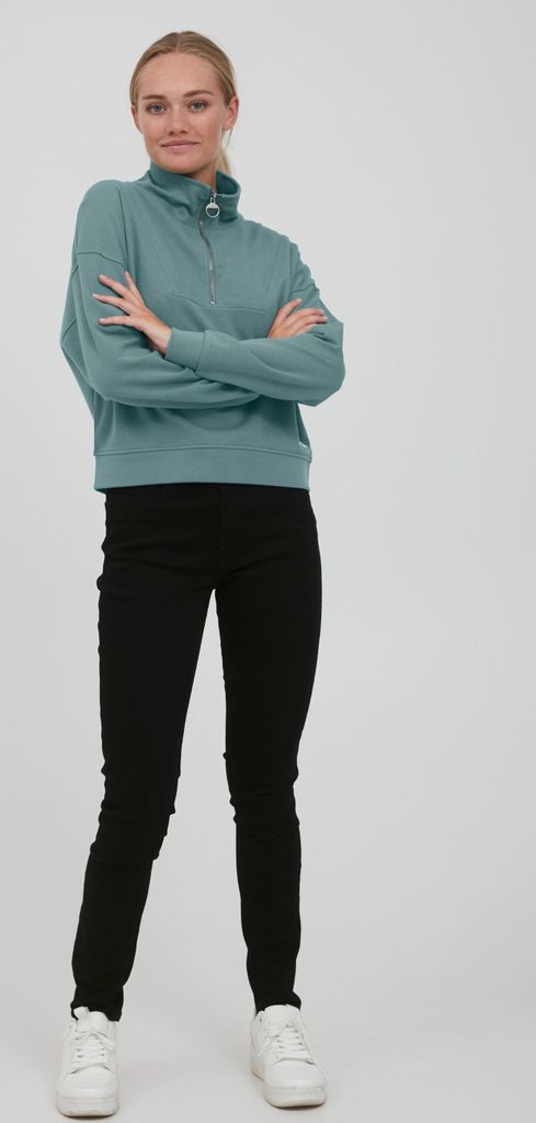 OXMO OXGrethe Troyer Sweatshirt Herren Pullover Sweater mit Stehkragen