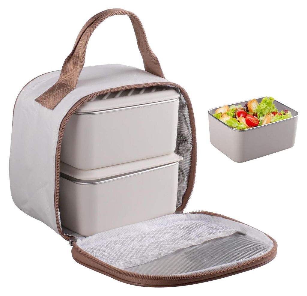 2 Bento-Lunchboxen aus Edelstahl mit isolierter Kühltasche für Mädchen und Jungen, mikrowellen- und spülmaschinenfest.