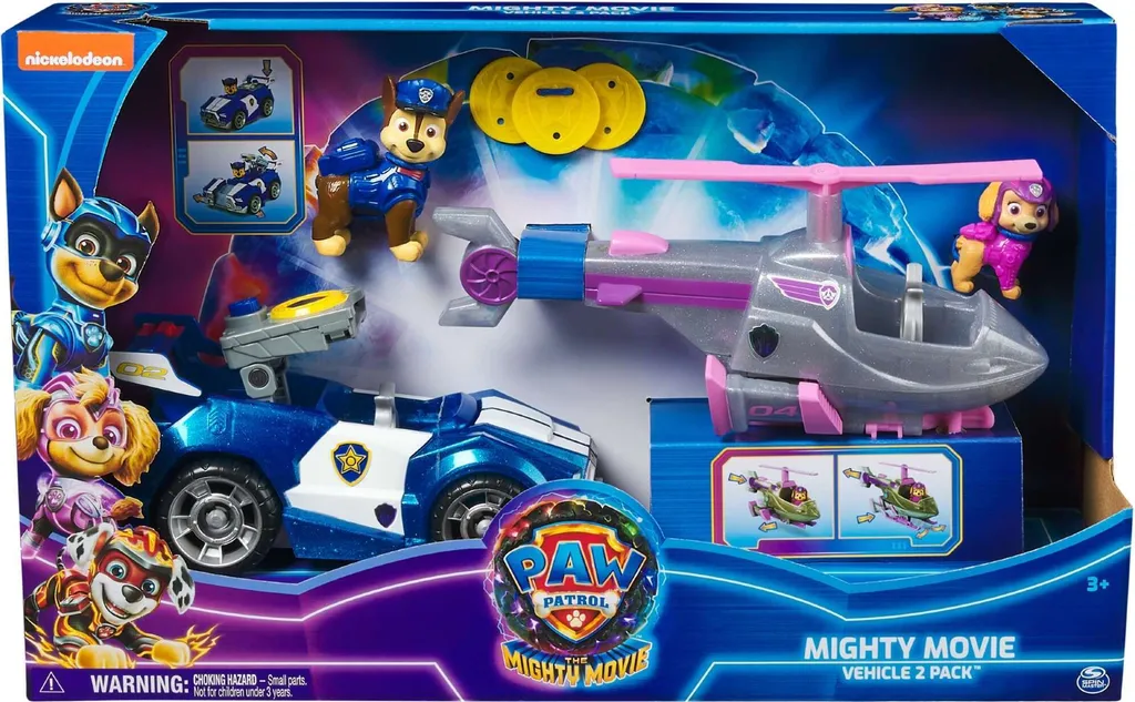 Psi Patrol Movie 2 : Pack 2 Véhicules Skye et Chase 6068153 Spin Master