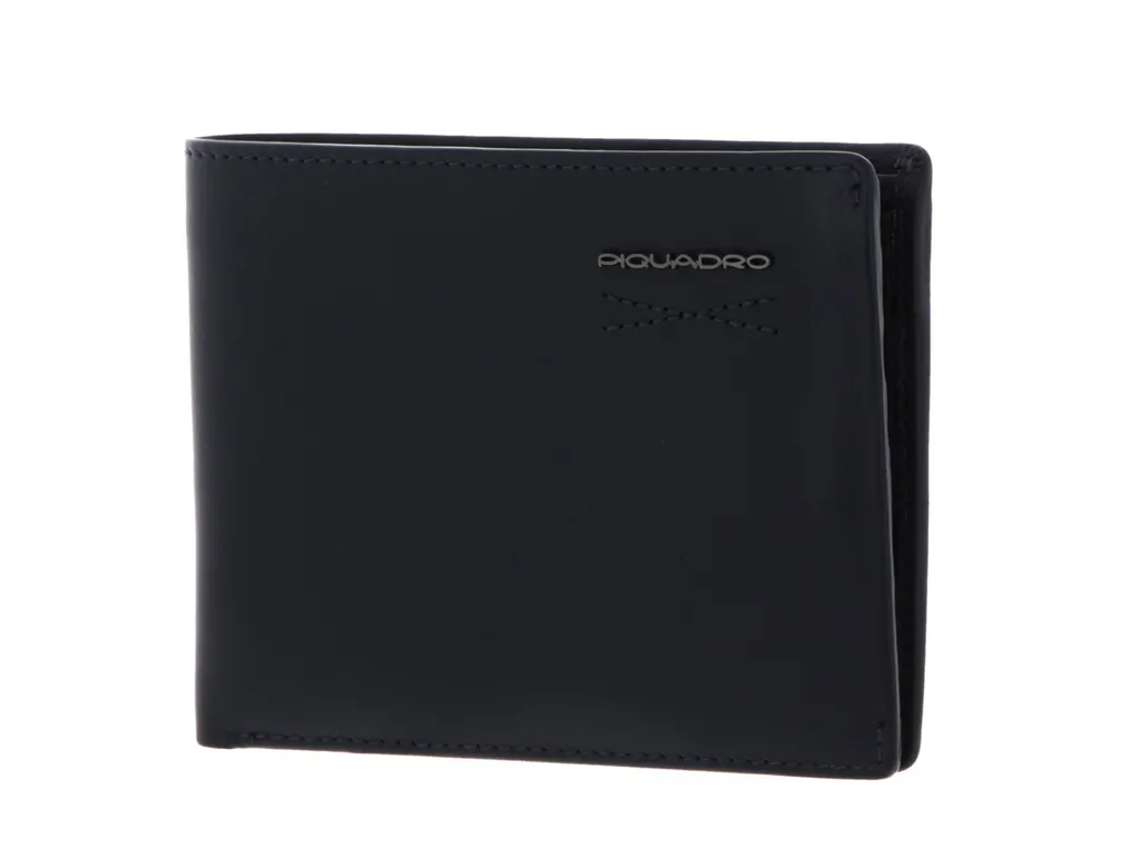 Portefeuille Homme Piquadro Obidos Blu Design Italien et Cuir Haute Qualité