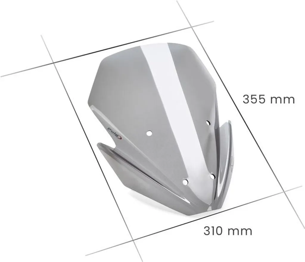 Saut-de-vent sport PUIG fumé pour protection de moto Cfmoto NK