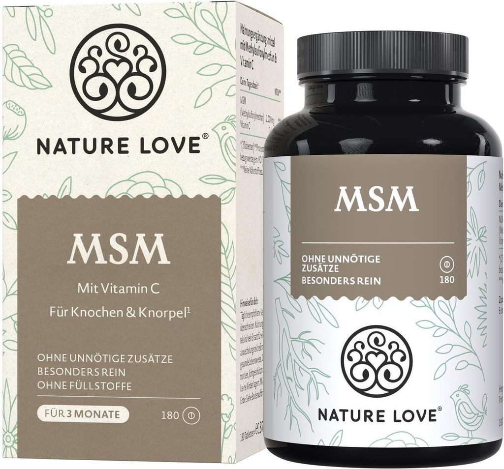 Nature Love MSM | 180 Tabletten | vegan Produktbild 