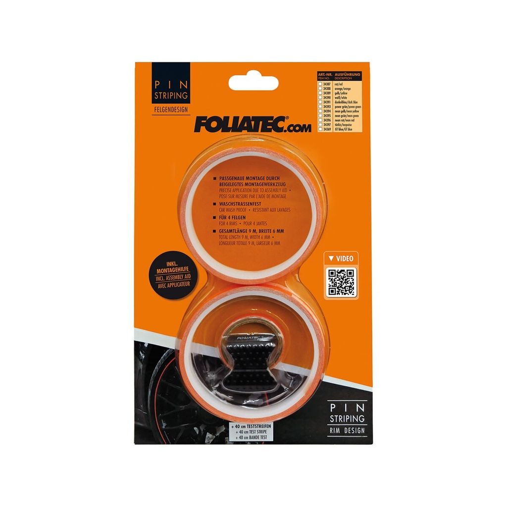 FOLIATEC Felgenaufkleber Aufkleber 34388 6mm Blisterpack 2.15m