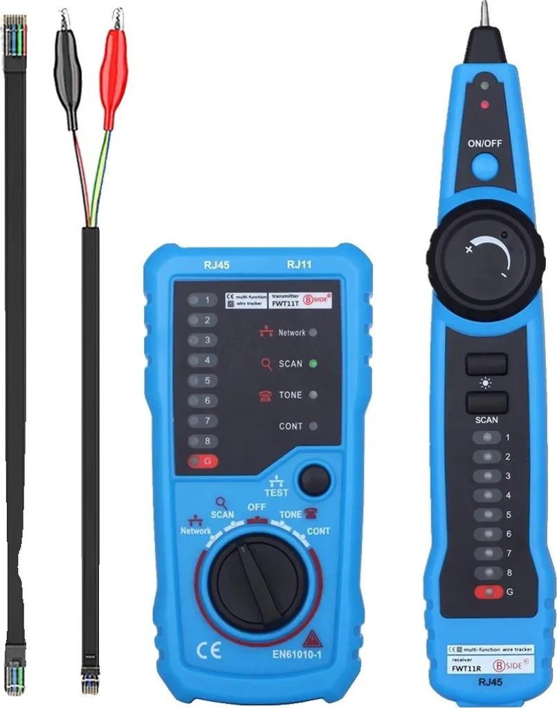 Testeur de câble réseau FWT11 suivi RJ11 RJ45 et séquence de fils