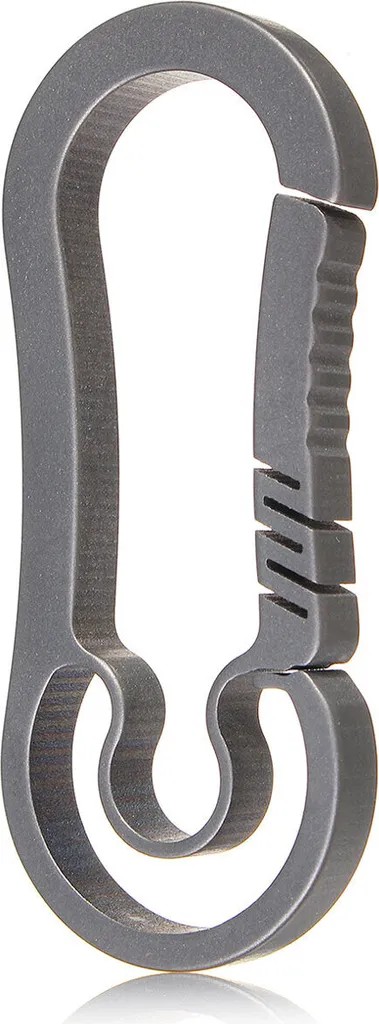 Moschettone Portachiavi in Titanio Blu EDC - Ultraleggero per Esterni