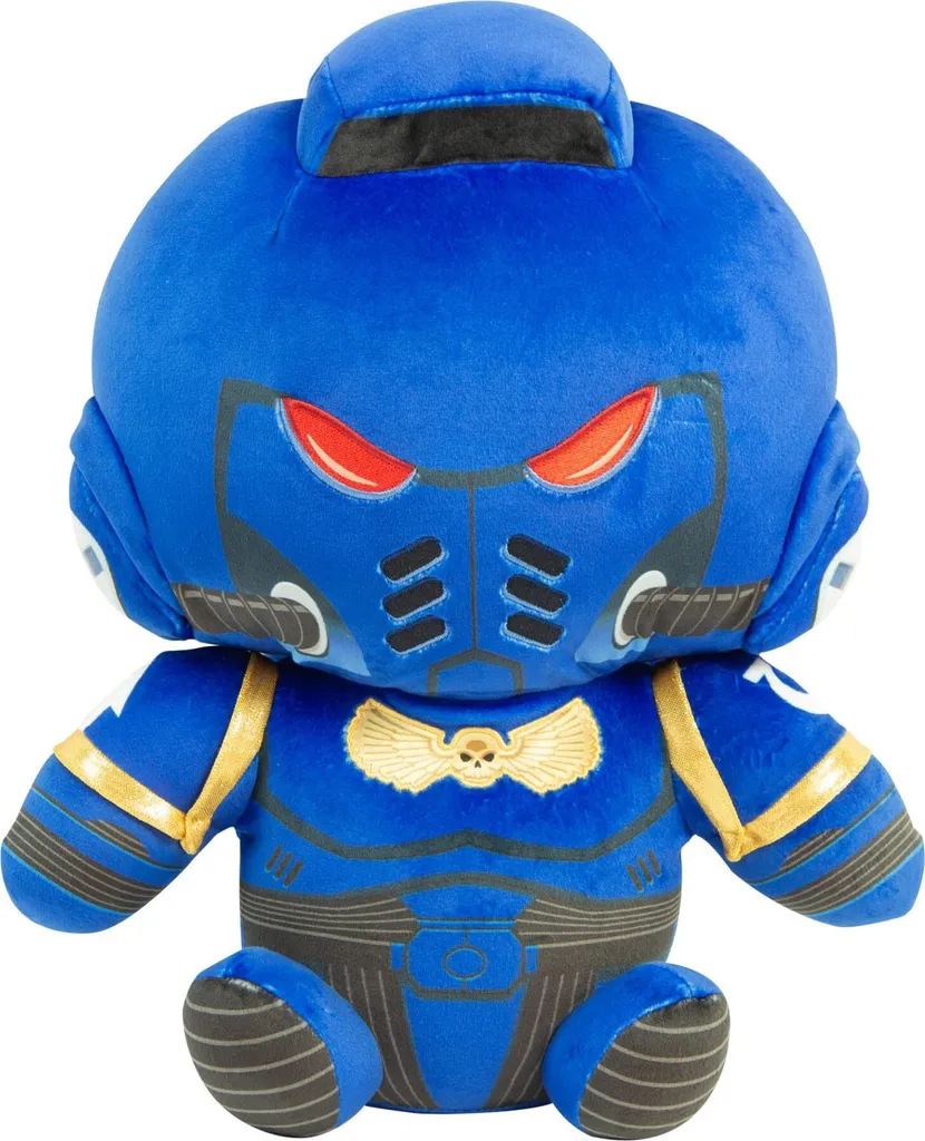 Figurine peluche Space Marine Warhammer de 30cm avec armure brodée