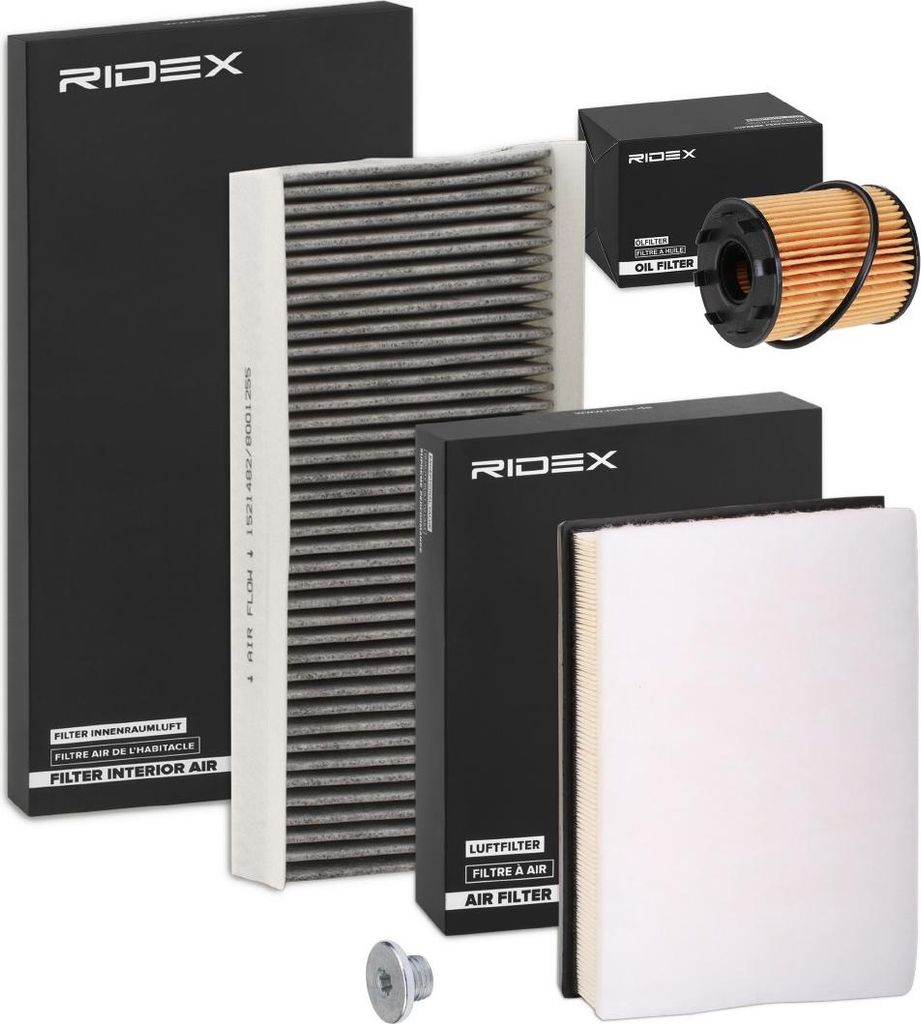 RIDEX Filterset Inspektionspaket Filtersatz für OPEL Corsa C Schrägheck (X01) Tigra TwinTop (X04) COMBO Kasten/Kombi COMBO Tour Corsa C Kastenwagen