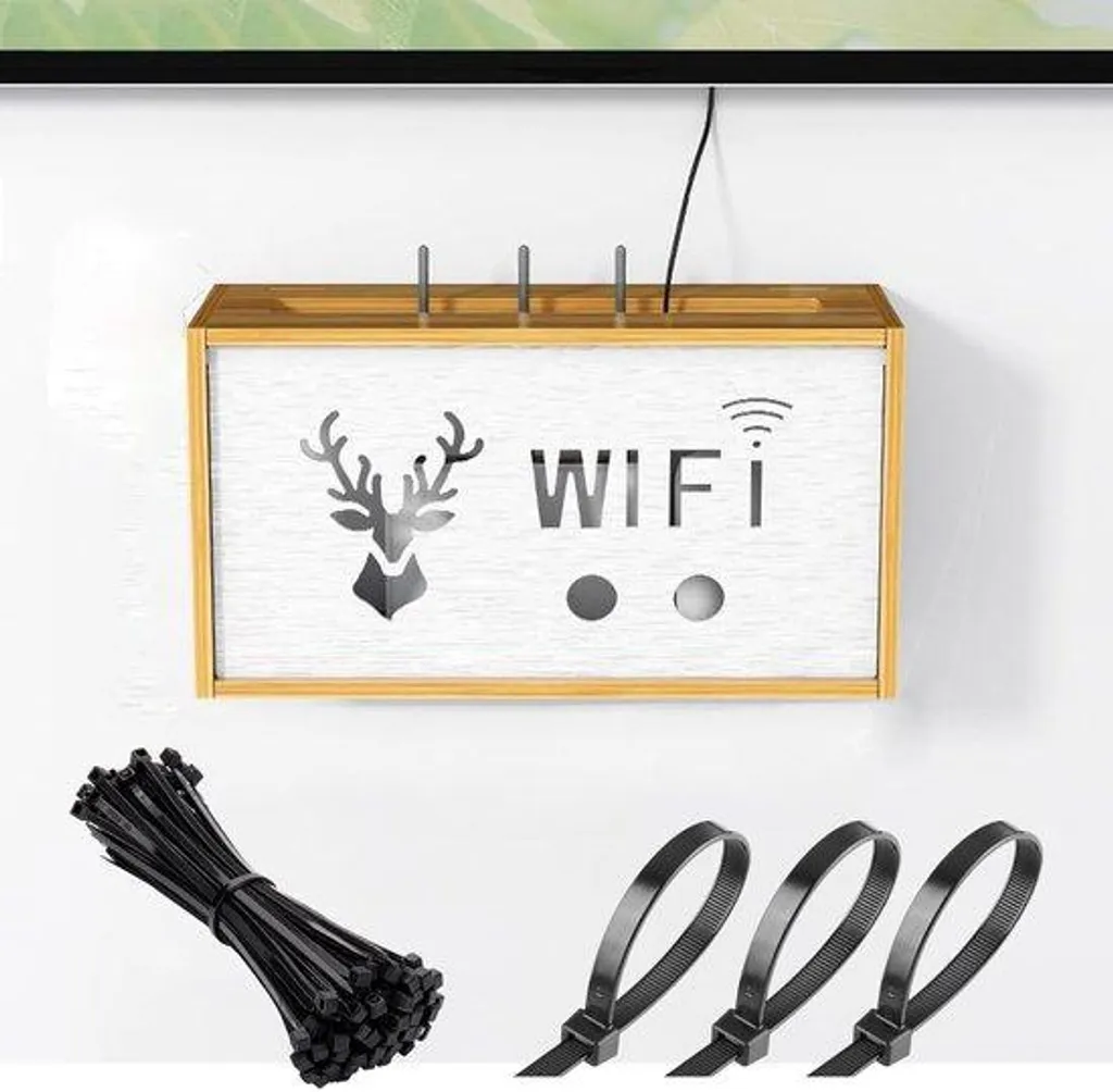 Cache-routeur WiFi et Box Internet - Boîtier d'organisation de câbles
