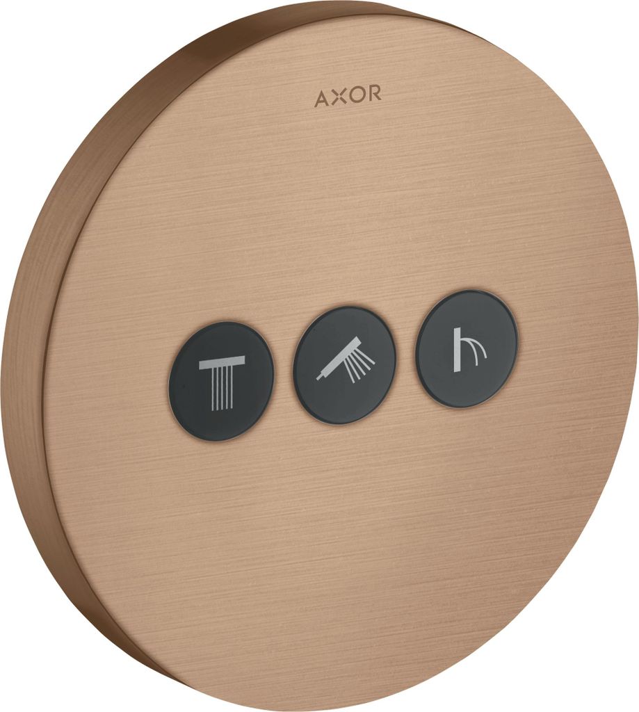 hansgrohe AXOR Starck ShowerSelect round Ventil Unterputzmodell für 3 Verbraucher, 36727310