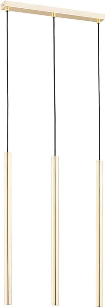 Suspension dorée COLLET 3xG9 Alfa - Lustre design en métal 100x4x60 cm