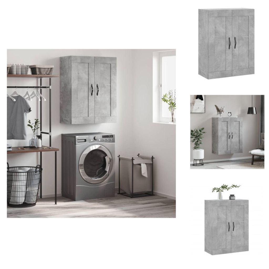 vidaXL Wandschrank Betongrau 69,5x34x90 cm Holzwerkstoff - Sideboards