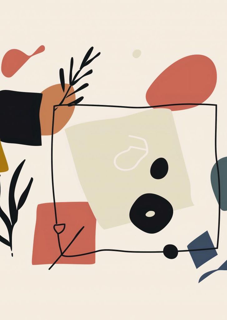 Plakat 67,5x95cm Abstrakter Dialog