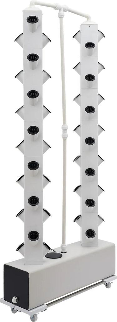 Hydroponisches Anbausystem - Vertikaler Hydroponik-Turm - 56 Pflanzplätze - 30 L Wassertank - Für Kräuter, Obst und Gemüse