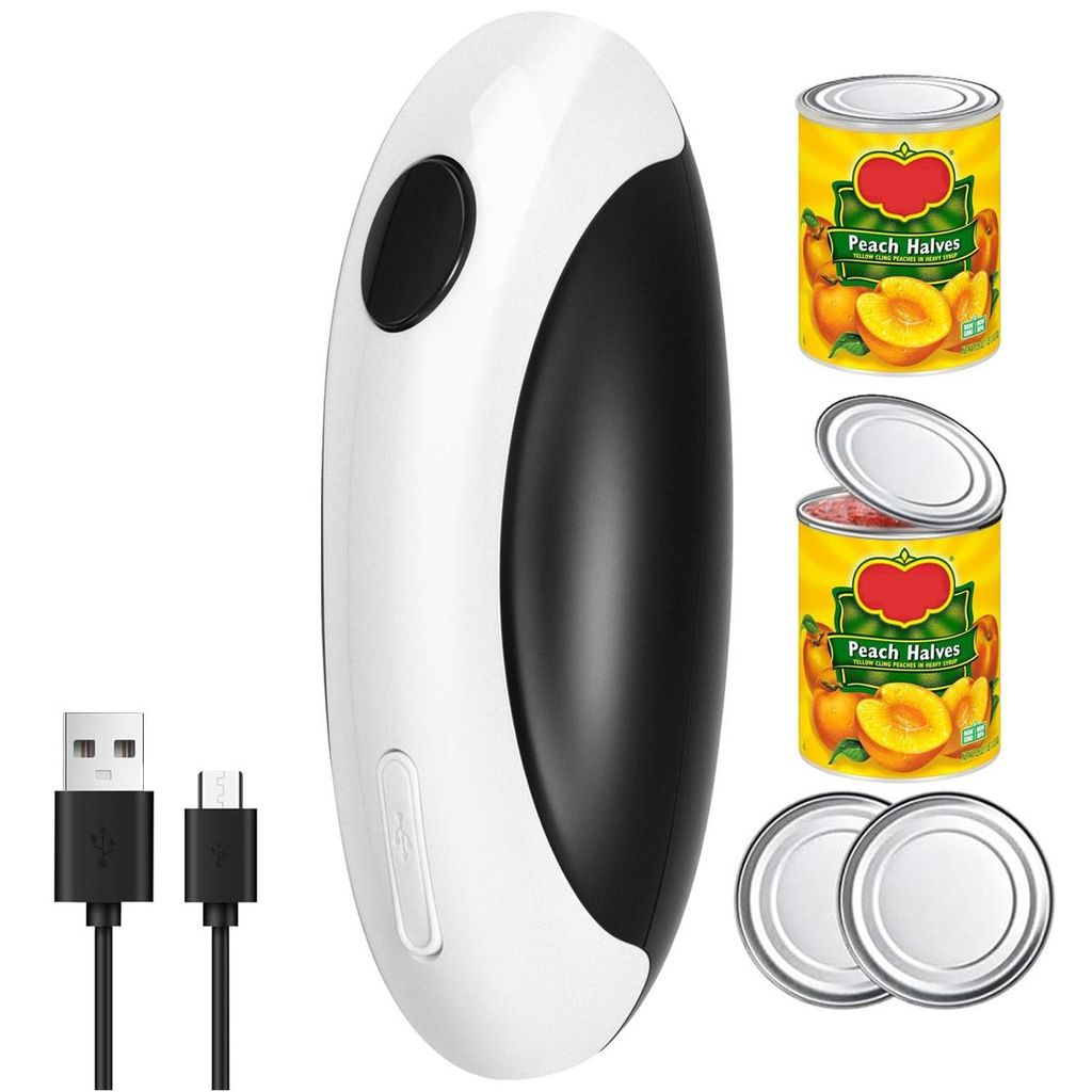 Elektrischer Dosenöffner USB Aufladbar, Einhand-Automatischer Seitenschneider, Sichere und Berührungsfreie Smooth-Edge Öffnung für Senioren