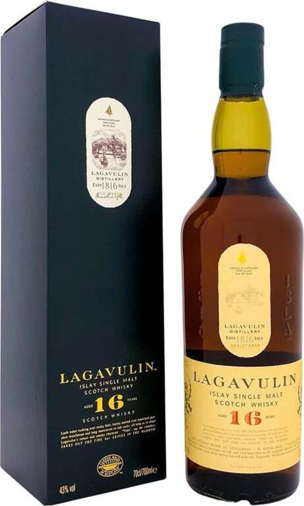 Lagavulin 16 años, whisky escocés de malta única de la isla Imagen del producto 