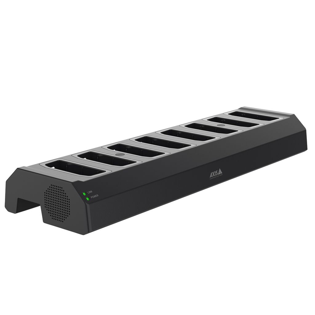 Axis W701 Docking Station 8-bay - Station zum Laden und Synchronisieren - 80 Watt - Schwarz - für AXIS W100