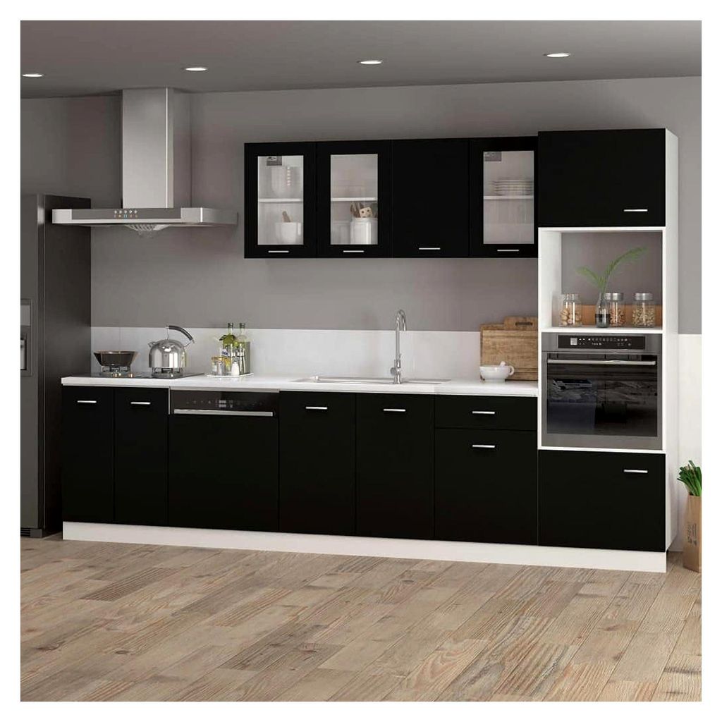 Unterschrank Lyon Schwarz 60x46x81,5 cm Holzwerkstoff