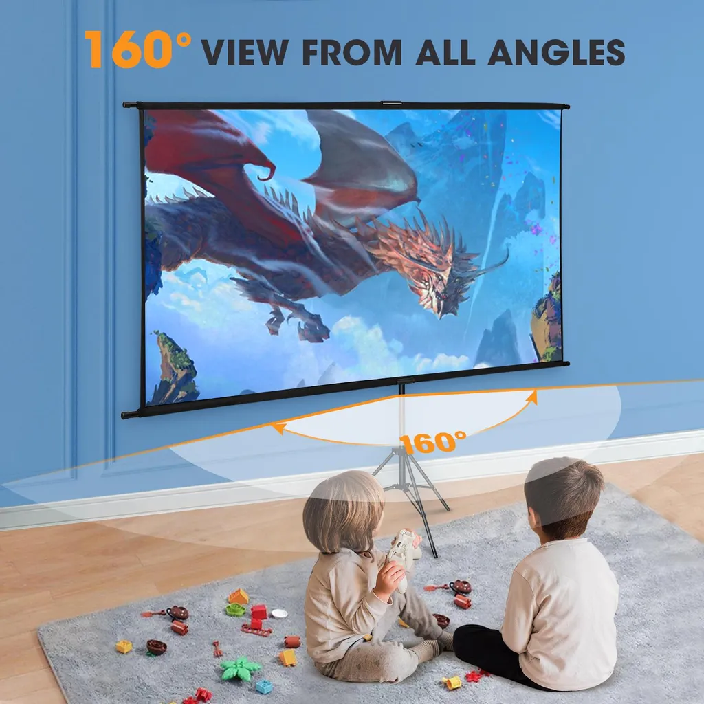 Écran de projection pour soirées ciné 100 pouces facile à installer - 4